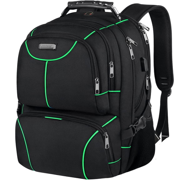 Mochila para portátil VECKUSON 15.6 pulgadas verde impermeable unisex
