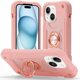 thumbnail image 1 of Funda para Apple iPhone 14 Plus de 6.7 Pulgadas con Soporte de Doble Anillo, Soporte Giratorio de 360°, PC+silicona, Cubierta de Teléfono a Prueba de Golpes de Grado Militar de Alta Resistencia,, 1 of 6