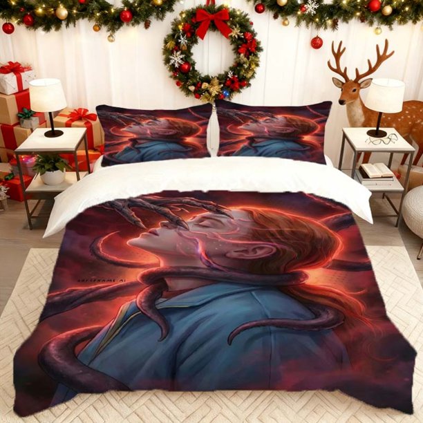 Horror Illustration Printed bedding Soft and Comfortable for All Seasons Ideal for Home and Bedroom Use Perfect Gift for Family Friends and Loved Ones Includes