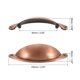 thumbnail image 2 of Tiradores de Cajón, 3Pcs 2-1/2" - Tiradores de Copa Cepillados de Aleación de Zinc con Tornillos, Manijas de Hardware para Gabinetes Tiradores de Concha para Baño Cocina (Bronce Rojo), 2 of 7