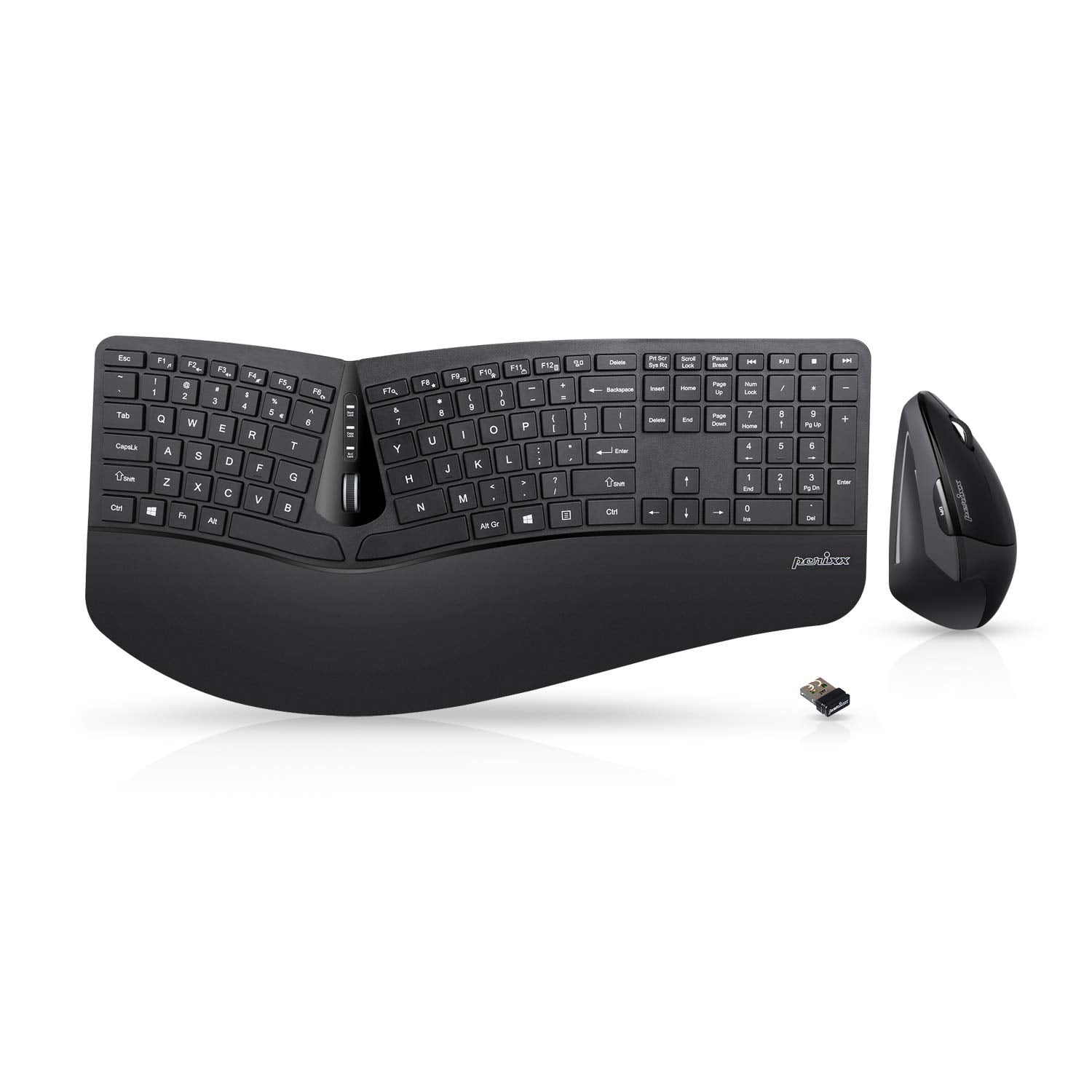 Combo De Teclado Y Mouse Perixx Periduo-605 Inalámbrico Ergonómico