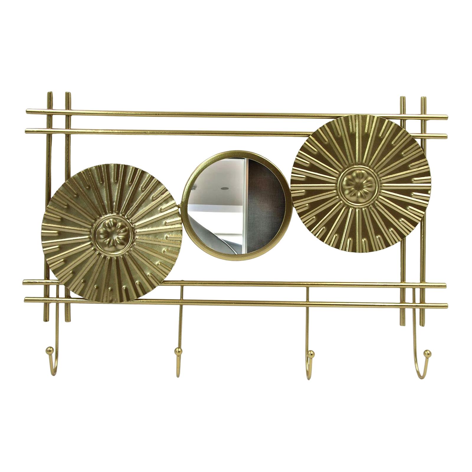 Bothyi - Gancho Para Abrigos, Colgador De Sombreros, Soporte Para Llaves Montado En La Pared Para Decoraciones, Bolso, Monedero, Espejo Redondo