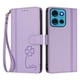 thumbnail image 3 of Funda Cartera Trébol para Motorola Moto G75 5G con Ranuras Tarjetas y Carga Inalámbrica Morado claro, 3 of 6