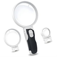 Deluxe Products - Productos De Lupa De Lujo Con 3 Lentes Y Luces Led