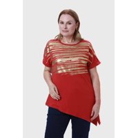 Fashionspark - Polera Mujer Estampado Rojo