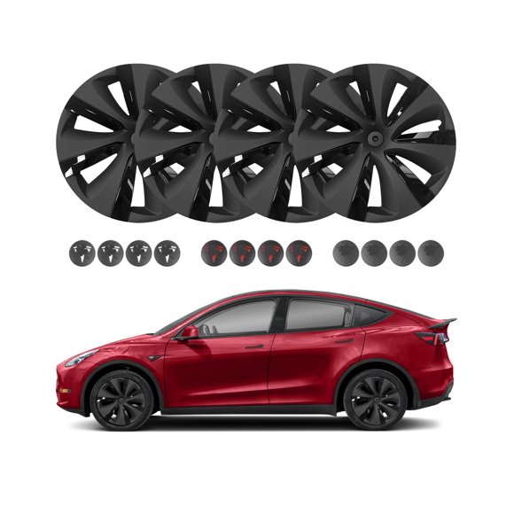 Tapacubos PM Auto para Tesla Y 2020‑2025, 19 pulgadas, negro gris