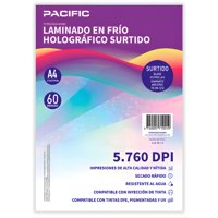 Pacific - Laminado Frio Holografico 60 Hojas Surtido A4 - Ps