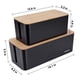 thumbnail image 3 of Caja de gestión de cables Chouky, estilo madera, 2 unidades, color negro, 3 of 7