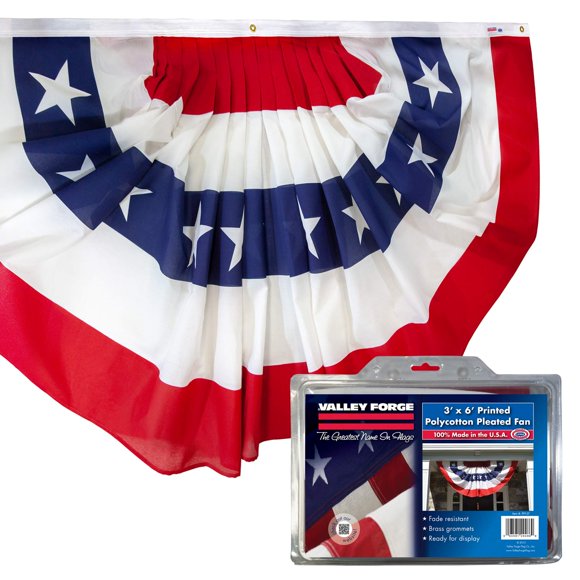 Banner Sentinel, bandera americana en forma de abanico de polialgodón, 91 x 183 cm