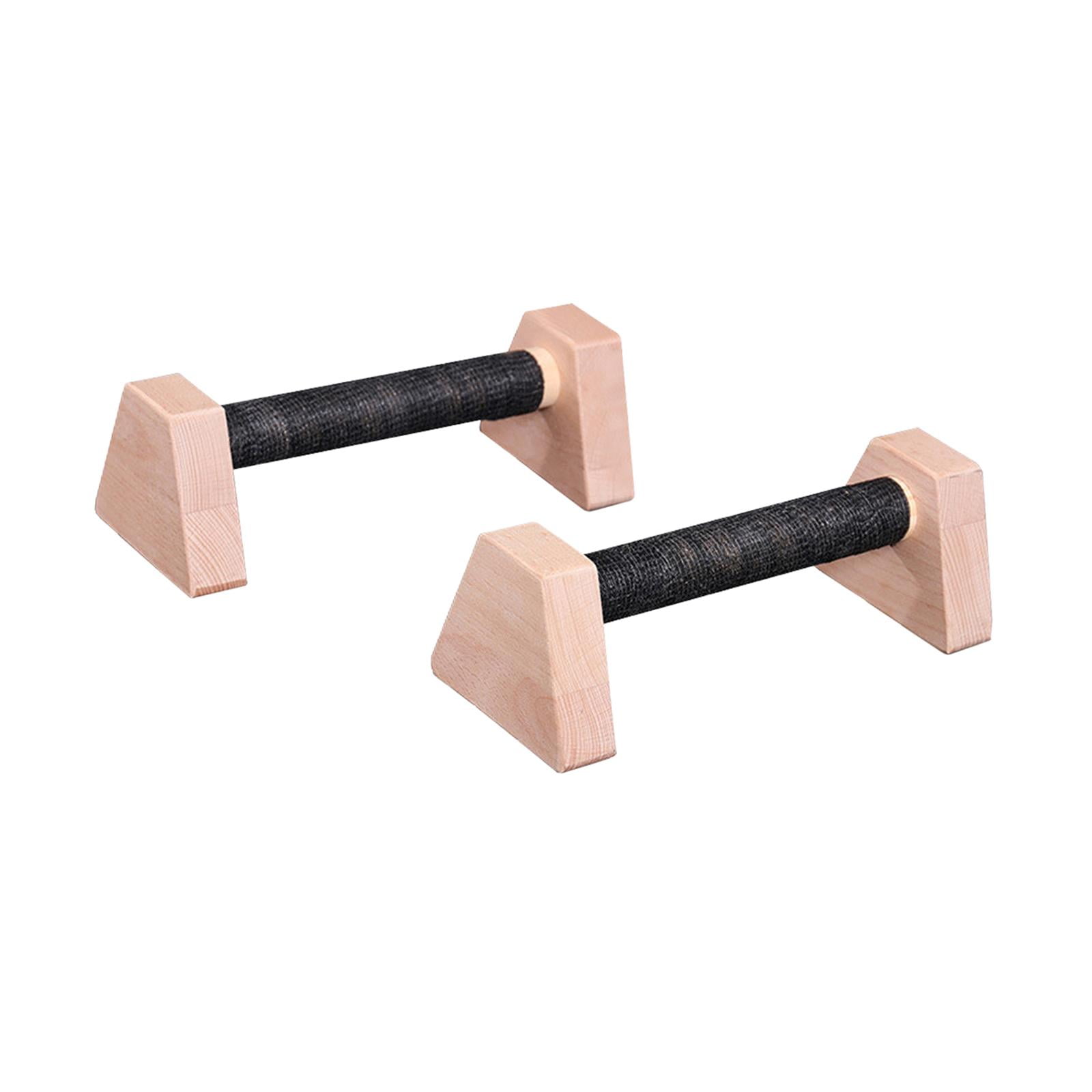 Ioensy - 2 Soportes De Flexiones De Madera Para Entrenamiento De Fuerza De La Parte Superior Del Cuerpo, Equipo De Fitness Para El Hogar, 25 Cm