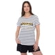 thumbnail image 1 of Polera Mujer Manga Corta Focal Print Rayas Corona, 1 of 5