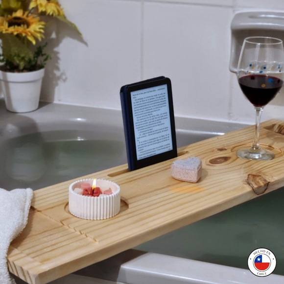 Bandeja de pino para tina | Tu spa personal en casa