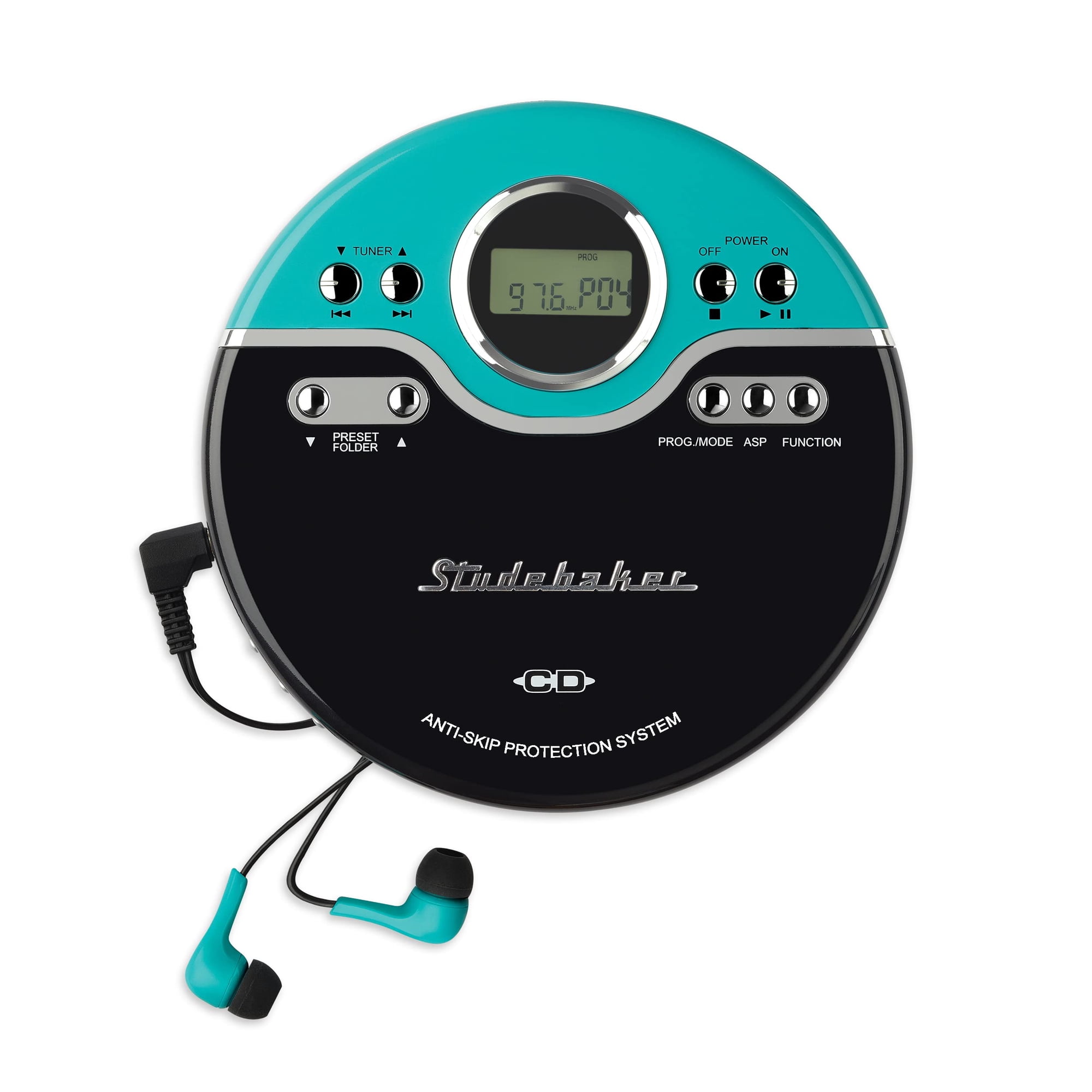 Reproductor De Cd Portátil Studebaker Sb3704 Con Protección Anti-skip Y Radio Fm