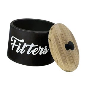 Magideal - Caja De Filtro De Café De Madera Organizador De Granos De Café, Caja De Almacenamiento De Bolsitas De Té, Recipiente Para Té, Café Y Azúcar Para Azúca Negro