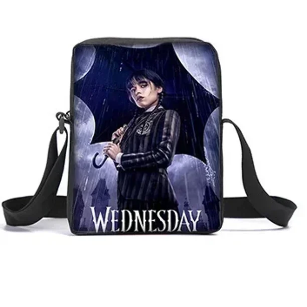 3PC/set Wednesday Addams Backpack Nevermore Academy Primary Middle School Students Boys Girls Schoolbag Cartoon Bag Mochila