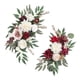thumbnail image 3 of 2 Piezas De Flores De Seda Que Cuelgan La Corona Del Arco De La Boda Para La Pared De La Granja Boda Rojo Blanco, 3 of 3