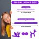 thumbnail image 3 of Globos YXYL 260 Púrpura 11,8 pulg. Pack de 100 – Látex grueso, 3 of 7