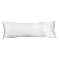 Bothyi - Funda De Almohada De Cuerpo Satinado Sin Cremallera 20X54 Pulgadas Para La Piel Del Dormitorio Relajante Blanco