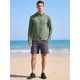 thumbnail image 2 of INSPIRE CHIC Chaqueta con Capucha de Protección Solar para Pesca al Aire Libre para Hombre, Ligera, con Cremallera, Talla S, Verde Oliva, 2 of 5