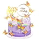 thumbnail image 1 of Decoración de pastel de mariposa, Decoración de pastel de mariposa de oro metálico de feliz cumpleaños, Decoración de pastel de feliz cumpleaños, 1 of 7
