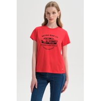 Fashionspark - Polera Mujer Básica Print Rojo