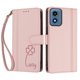 thumbnail image 3 of Funda Cartera Trébol para Motorola Moto G Play 2024 4G con Ranuras Tarjetas y Carga Inalámbrica Rosa, 3 of 6