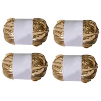 Bothyi - 4 Piezas De Hilo De Camiseta Metálico, Hilo De Tela Para Proyectos De Manualidades, Cestas Y Bolsos De Bricolaje, Dorado