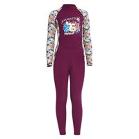 Magideal - Traje De Baño Para Niños, Traje De Baño Con Cremallera, Manga Larga, Trajes Completos, Traje De Buceo, Traje Húmedo Para Deportes Acuáticos, Kayak, Su Púrpura Xl