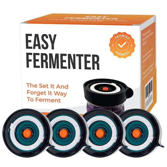 Kit de tapas de fermentación, fermentador fácil para tarros de cristal de boca ancha