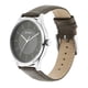 thumbnail image 3 of Reloj Titan Neo Economy analógico con esfera blanca y correa de cuero gris, 3 of 5