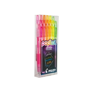 Set 6 Lápices Gel Poplol 0.7Mm Neon Pilot