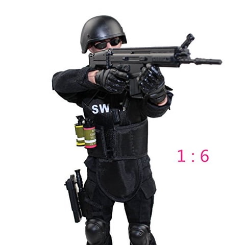 7Buy 12 ""Figuras De Acción Juguete 1: 6 Modelo De Figura De Soldado Flexible Modelo De Figura (Swat)