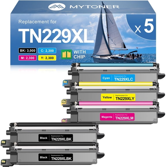 Cartuchos de tóner MYTONER TN229XL TN229, paquete de 5 unidades Brother