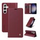 thumbnail image 1 of Funda Billetera de Cuero para Samsung Galaxy S25 con Tarjetero y Soporte - Tapa Magnética Rojo, 1 of 6