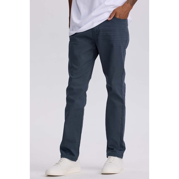 Jeans Hombre Slim Color Petróleo