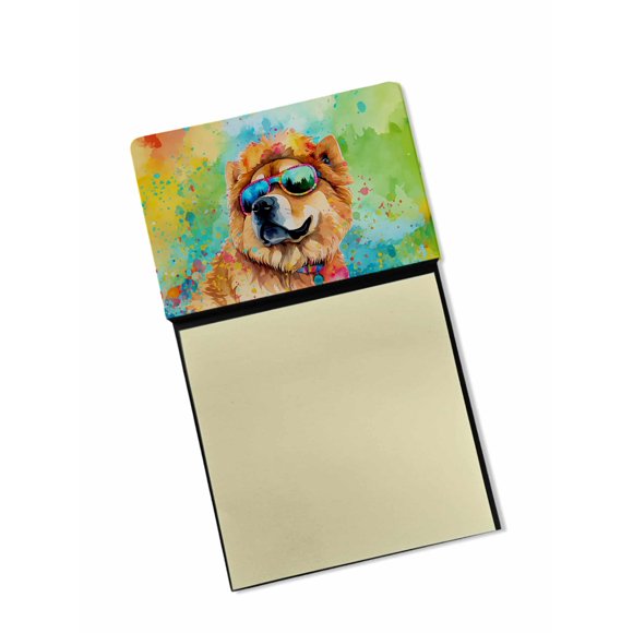 Soporte para notas adhesivas Caroline's Treasures Chow Chow Hippie