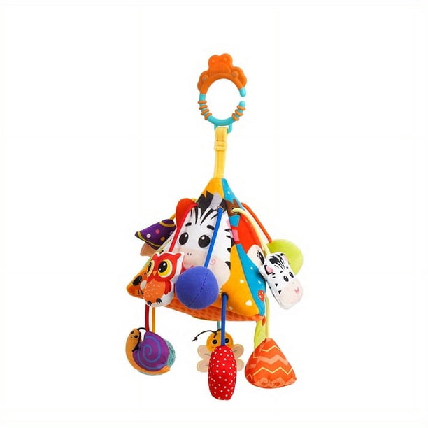 Baby Stroller Toy And Car Seat Toy For Infant With Teether Hanging Rattle Toys Clip On Stroller Toy Soft Plush Baby Toys For Boys And Girls 3-12 Months