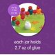 thumbnail image 3 of Juego de 12 frascos de pegamento Colorations de 77 ml con pinceles, 3 of 6