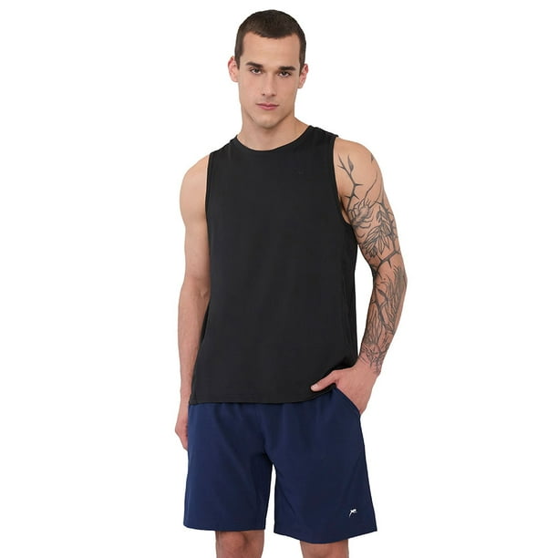 Polera Hombre Deportiva Tank Poliéster Negro Corona