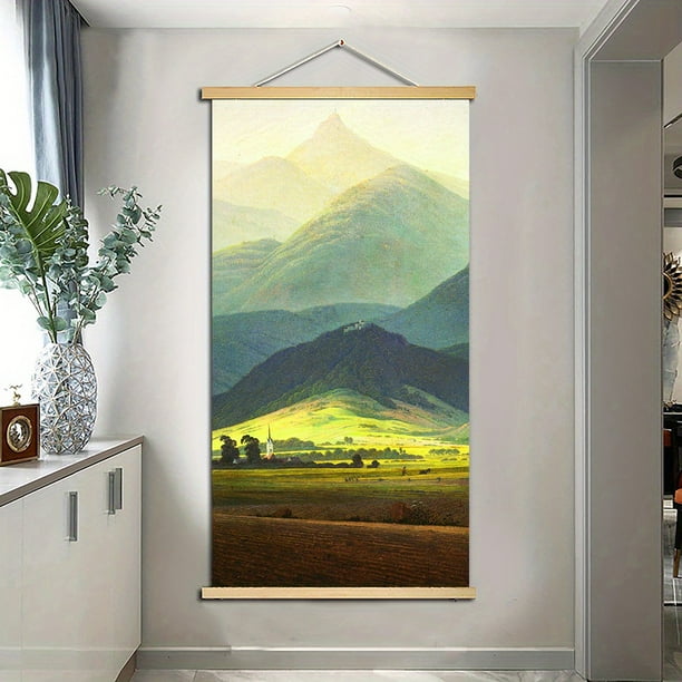 1pc, Canvas Wall Art, Landscape Oil Painting Canvas Spray Painting For Living Room Bedroom Study Decoration, Holiday Gift, 19*39inch