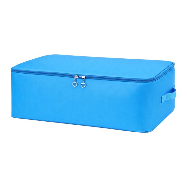 REGALWOVEN Almacenamiento de Ropa, Bolsas de Almacenamiento, 1 Paquete de Bolsas para Mudanza para Organizar Edredones, Organizadores de Armario y Almacenamiento con Asas Azul 23*15.5*8.5in
