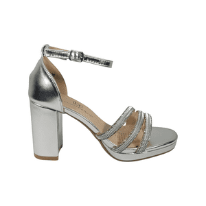 Sandalias De Fiesta Bonny Franco Plata Mujer 406-0069 - Talla 37