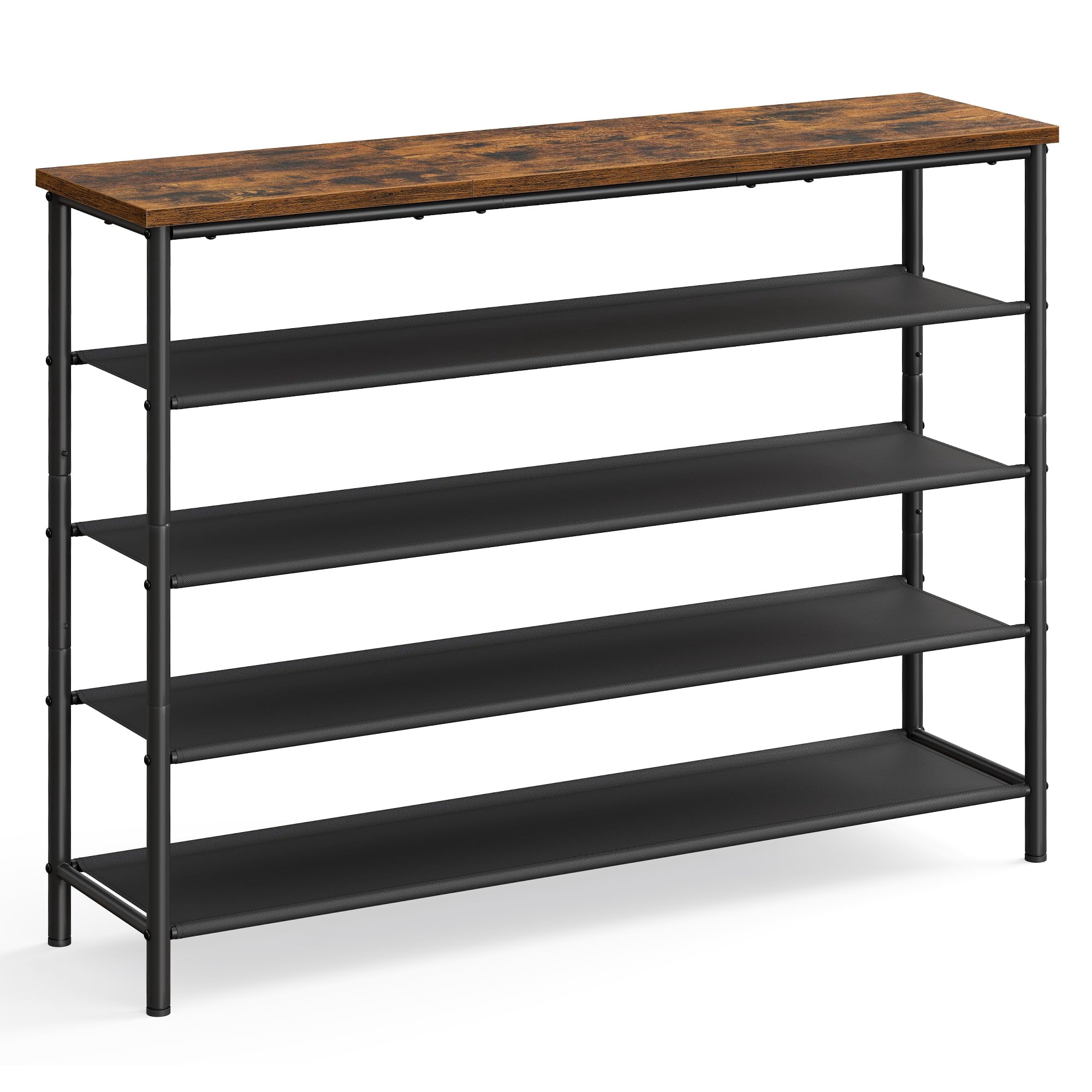 Estante Para Zapatos Shelf Vasagle De 5 Niveles, Marco De Acero, 120 X 30 X 91 Cm