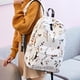thumbnail image 2 of 1pc New School Bag Womens Student Polyester Waterproof Backpack, Fashion Leaves Pattern Printing Backpack, Large-capacity Travel Bag, 2 of 4