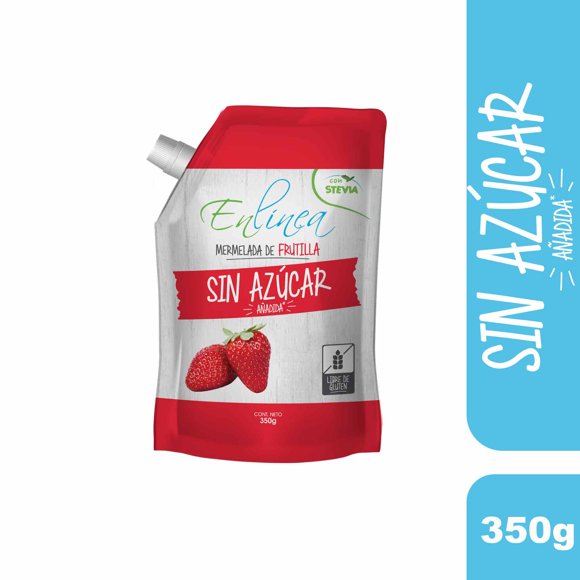 Mermelada sin azúcar Frutilla Doypack, 350 gr