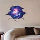 thumbnail image 1 of 1pc 3D Universe Floor Sticker, Plastic Star Break Through Peel And Stick Wallpaper / Floor Sticker, Outer Space Galaxy Broken Wall / Floor / Ceiling Art Decals For Living Room Bedroom Home Decor (25.2, 1 of 3