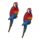 thumbnail image 3 of 2x Adorno Realista De Pájaro De Resina, Loro, Animal, Colgante, 31cm, Aspecto Derecho, Rojo, 3 of 5