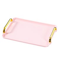 Bothyi - Bandeja De Postres De Frutas Nórdicas Con Asas Platos Organizador De Cocina Antideslizante Rosa S