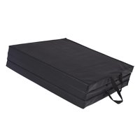 Ioensy - Colchoneta De Ejercicio Plegable Triple, Gimnasio En Casa, Resistente Al Agua, Para Entrenador De Equilibrio, Color Negro