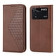 thumbnail image 4 of Funda Flip FOXDOCK para Xiaomi Poco X4 Pro 5G , Estilo Billetera con Diseño Rombo, Correa de Mano y Soporte, Uso Diario, 4 of 6